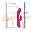 Vibrador estimulador de punto G con estimulador de clitoris y carga USB